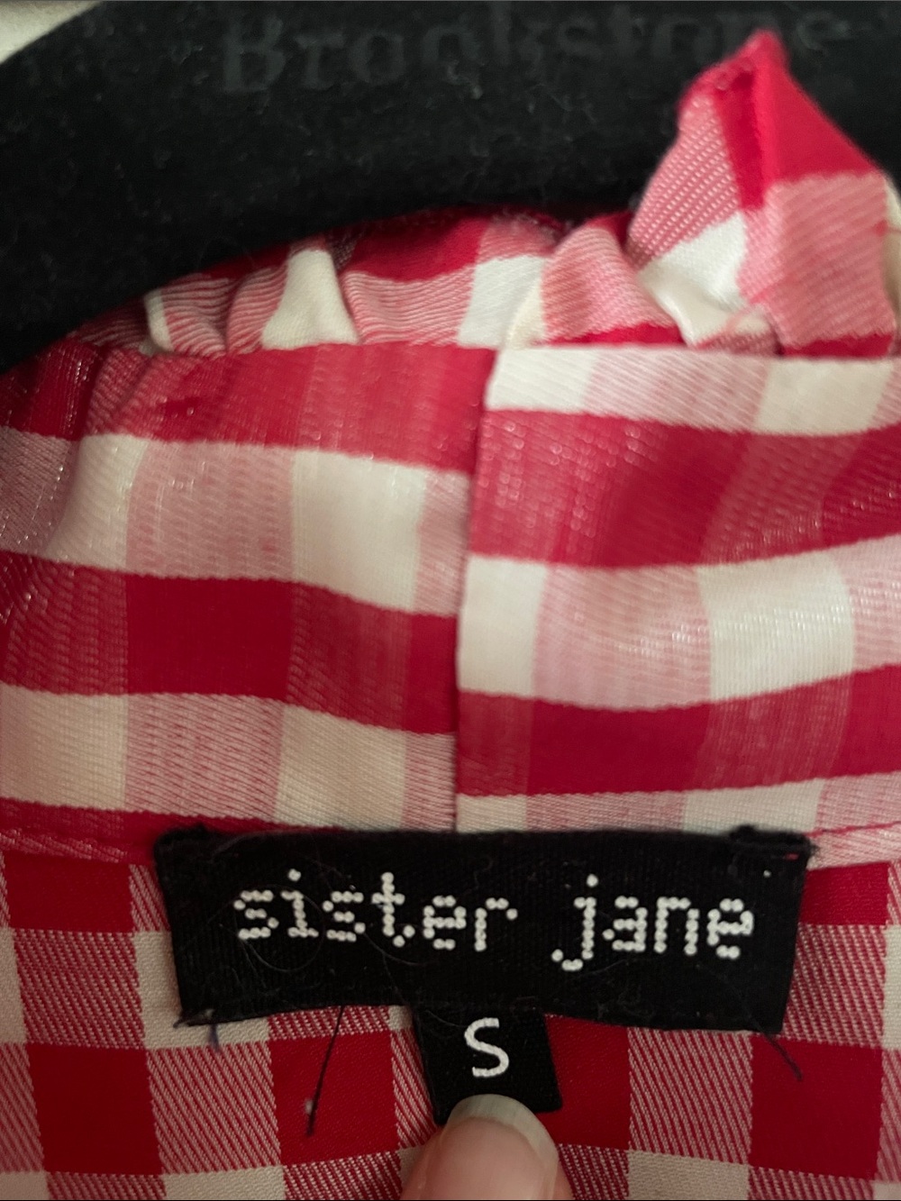 Sister Jane Stables Gingham Bow Midi Dress Sz S - Picture 3 of 6